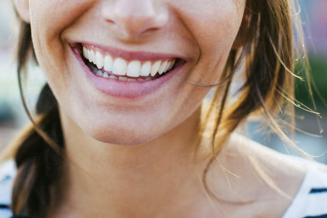 Closeup of a woman smiling